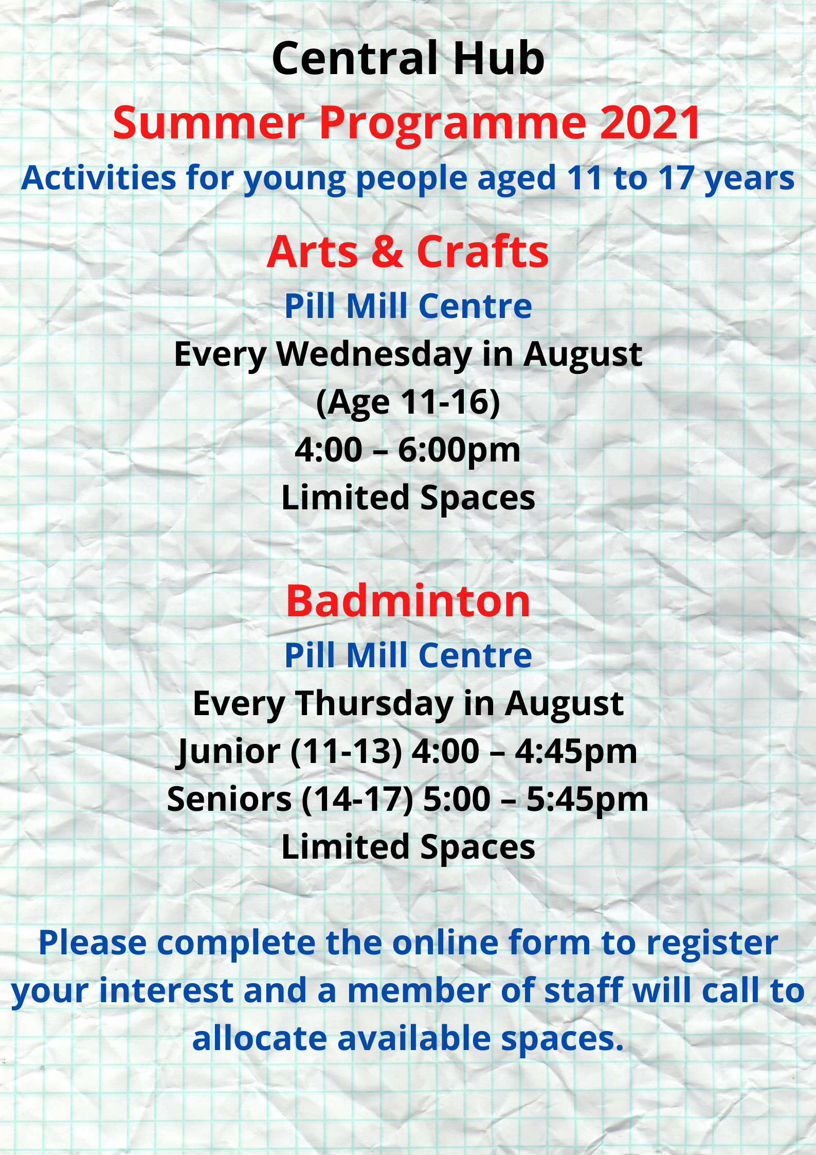 Central Hub Summer Programme